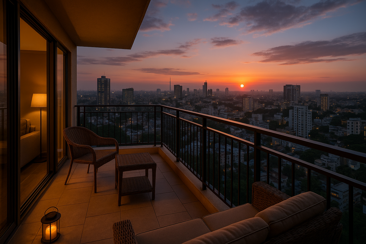 "Luxury villa in Bangalore with modern design" "Premium apartment view with Bangalore skyline" "Concierge service in upscale gated community" "Bangalore smart home with rooftop pool"